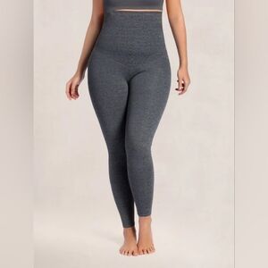 Curveez High Waist Shaping Leggings Charcoal Gray Sculpting Compression L